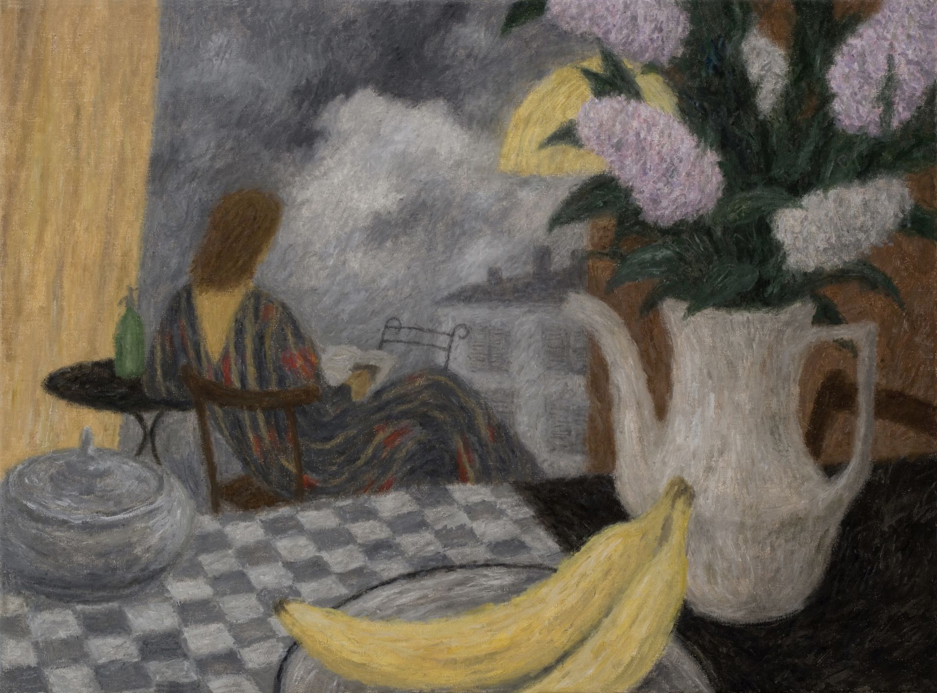Bananas, Lilacs and Reading Woman  Iwo Zaniewski