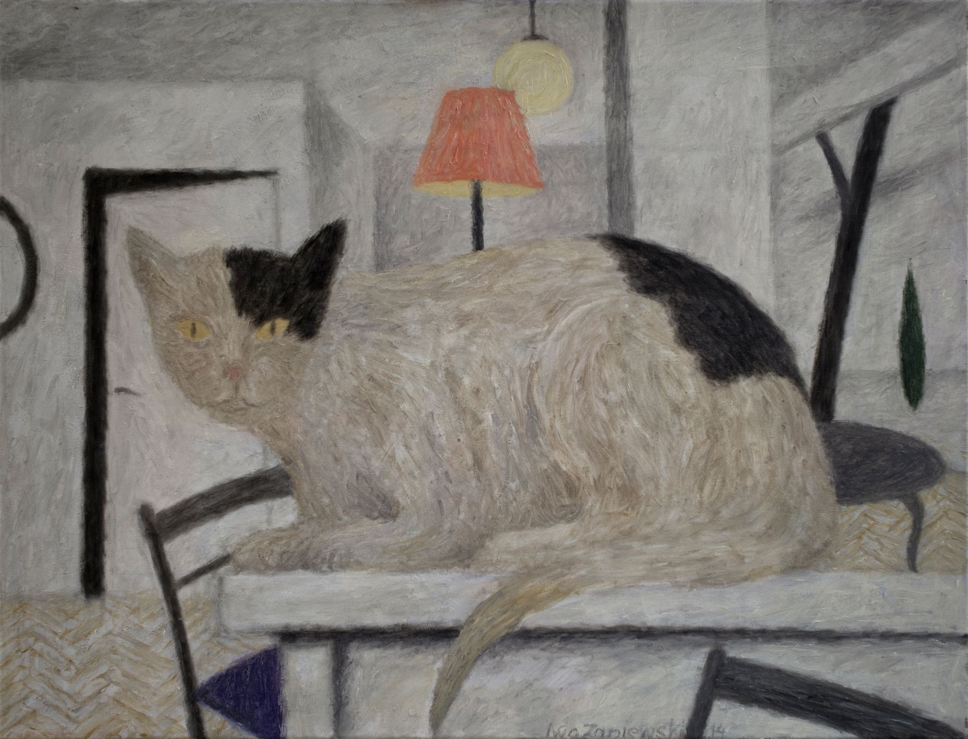 Cat in a Modern Interior Iwo Zaniewski