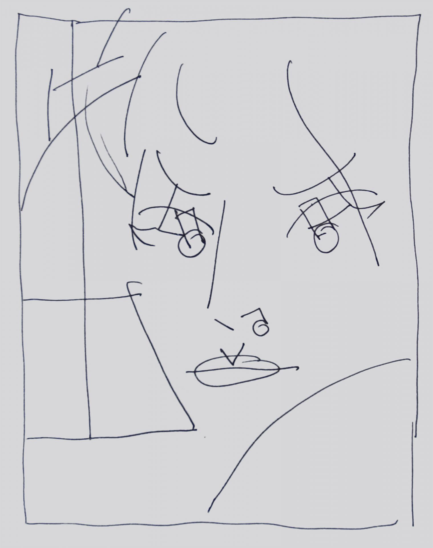 Portrait on Window Background Iwo Zaniewski