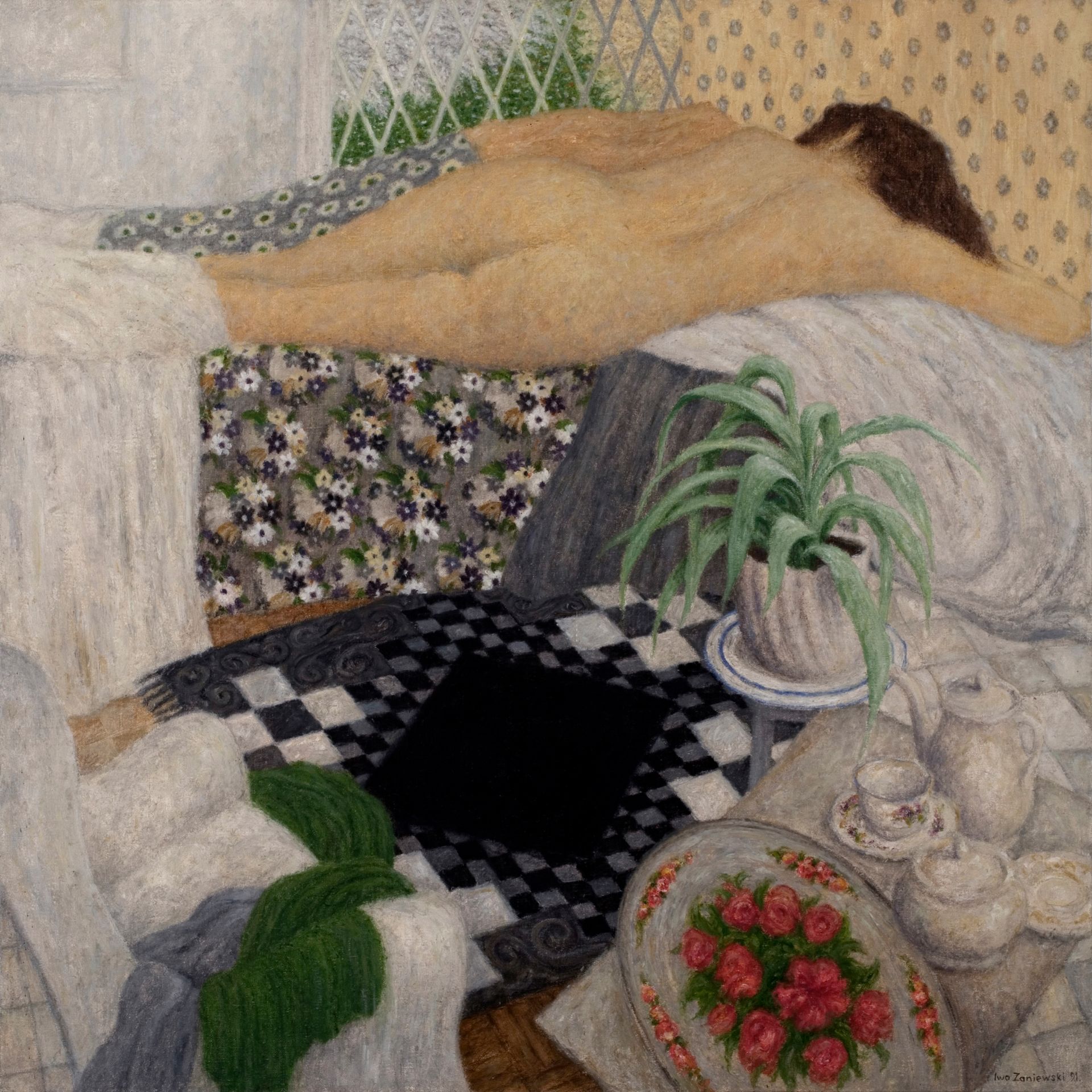 Nude and Carpet with a Black Rhombus Iwo Zaniewski